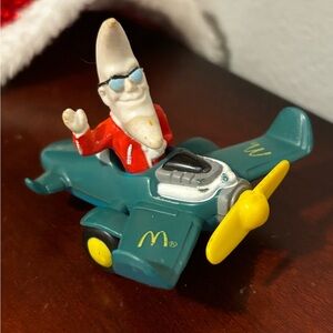 Vintage McDonald's Mac Tonight Teal Airplane Toy 1988